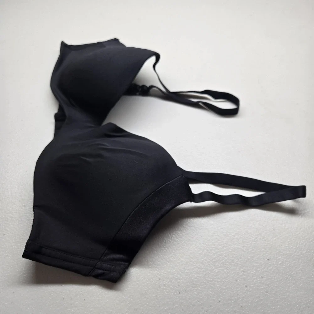 Maidenform Women Bra‎ 38C Black T Shirt Underwired Strap Adjustable